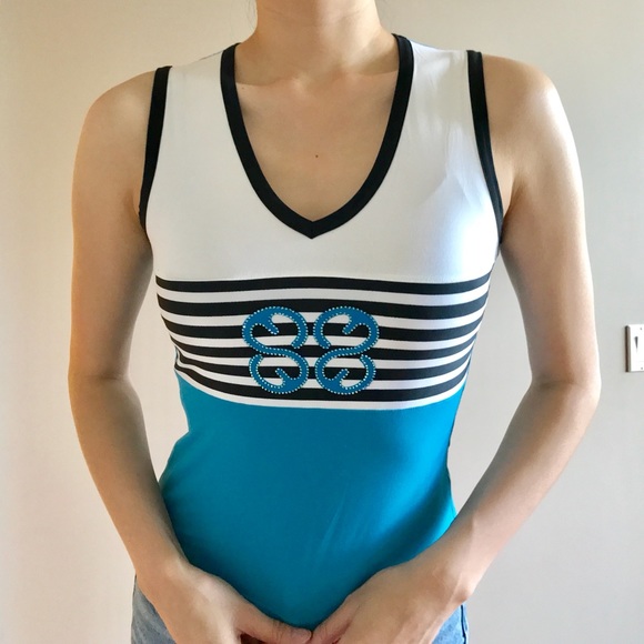 Escada Tops - Y2K Escada logo tank